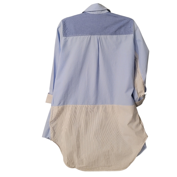 ZARA Multiway striped patchwork shirtdress - XS/S. J10 - Picture 6 of 10